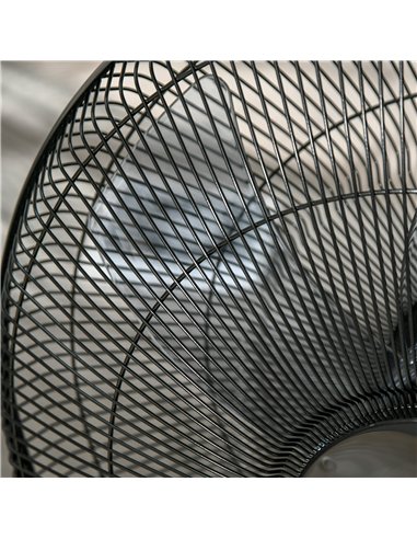 HOMCOM 18" Pedestal Fan, Oscillating Standing Fan with Remote Control, Floor Fan with Adjustable Height, 3 Speed, 7.5-Hour Timer