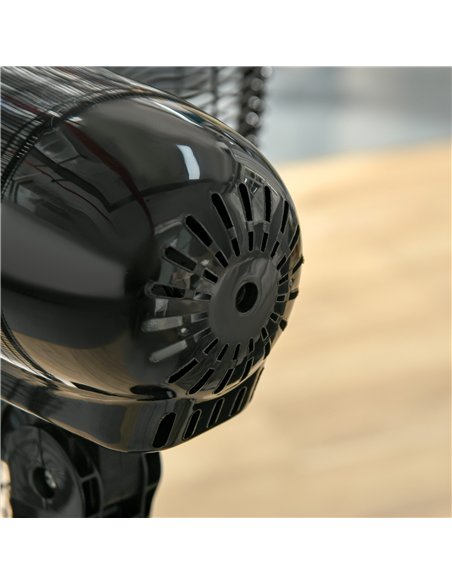 HOMCOM 18" Pedestal Fan, Oscillating Standing Fan with Remote Control, Floor Fan with Adjustable Height, 3 Speed, 7.5-Hour Timer