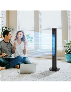 HOMCOM 46" Oscillating Tower Fan with Remote Control, 12H Timer, 3 Speed, 4 Modes, Quiet Cooling Fans, Electric Floor Standing F 2