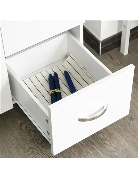 HOMCOM Kitchen Cupboard, 183cm Tall Storage Cabinet with Countertop, Sideboard with 3 Small Drawers, Flip Up Top Door, 3 Cabinet