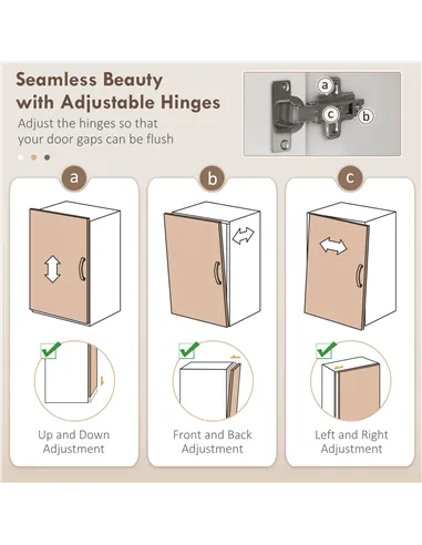 HOMCOM 172cm Kitchen Cupboard, Freestanding Storage Cabinet with Doors and Shelves, Modern 2-Door Kitchen Pantry Cupboard for Di