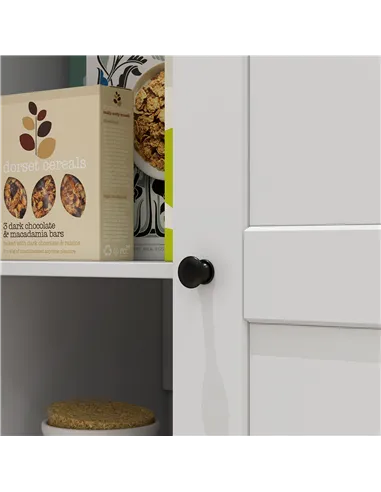 HOMCOM 172cm Kitchen Cupboard, Freestanding Storage Cabinet with Doors and Shelves, Modern 2-Door Kitchen Pantry Cupboard for Di