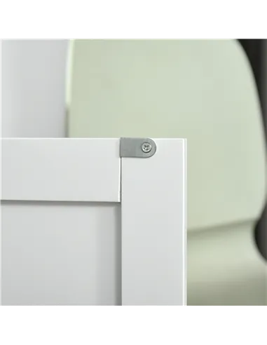 HOMCOM Kitchen Island Utility Cart, with 2 Storage Drawers & Cabinets for Dining Room, White