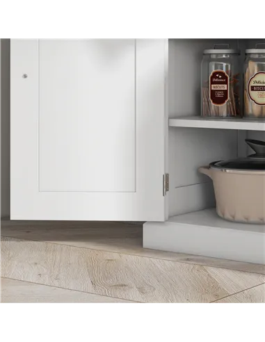 HOMCOM Freestanding Multi-Storage Kitchen Cabinet - White
