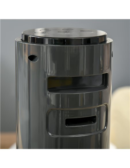 HOMCOM 38'' Freestanding Tower Fan, 3 Speed 3 Mode, 12h Timer, 70 Degree Oscillation, LED Panel, 5M Remote Controller, Dark Grey