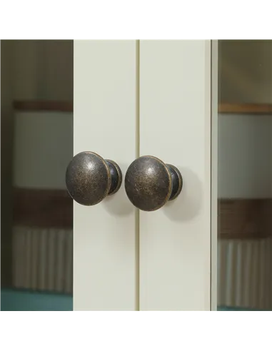 HOMCOM Freestanding Kitchen Cupboard, 5-tier Storage Cabinet with Adjustable Shelves and Drawer for Living Room, Dining Room, Cr