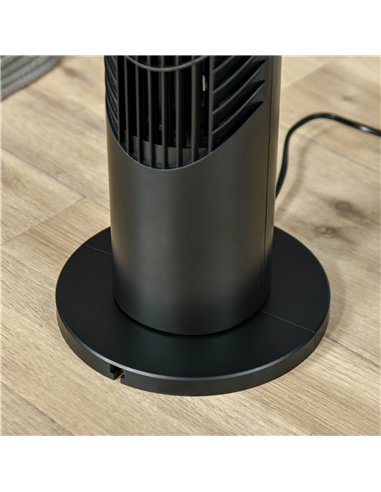 HOMCOM 31" Oscillating Tower Fan with Remote Control, 7.5H Timer, 3 Speed 3 Modes, Electric Floor Standing Cooling Fan for Home 