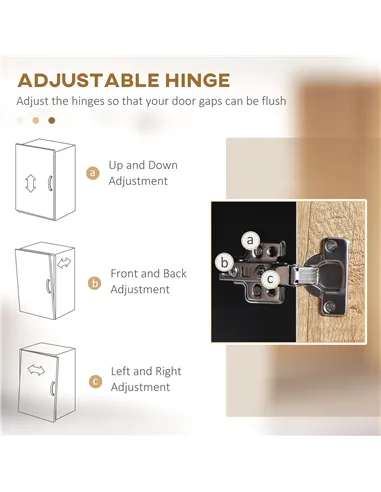 HOMCOM  Kitchen Cupboard, Freestanding Storage Cabinet with Soft Close Door, Microwave Stand with Adjustable Shelves and Drawers