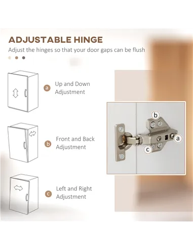 HOMCOM Freestanding Kitchen Cupboard, Nordic Storage Cabinet with Drawer, Doors and Open Countertop for Living & Dining Room, 13