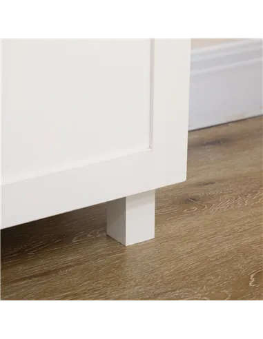 HOMCOM Freestanding Kitchen Cupboard, Nordic Storage Cabinet with Drawer, Doors and Open Countertop for Living & Dining Room, 13