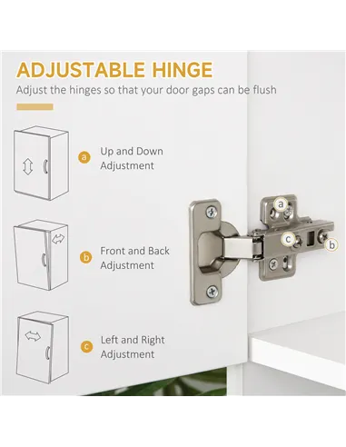 HOMCOM Kitchen Cupboard, Freestanding Kitchen Storage Cabinet with 6 Doors, Drawer, Adjustable Shelves and Open Countertop for D