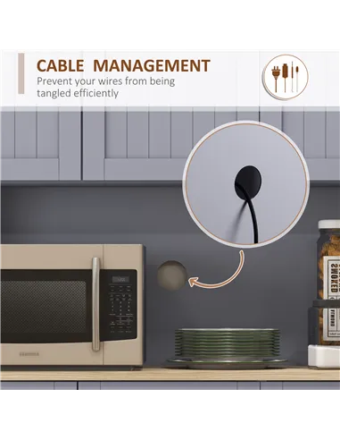 HOMCOM 180cm Freestanding Kitchen Cabinet, Modern Storage Cupboard with Open Countertop, Drawer and 6 Doors, Grey