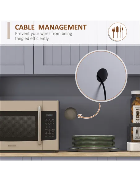HOMCOM 180cm Freestanding Kitchen Cabinet, Modern Storage Cupboard with Open Countertop, Drawer and 6 Doors, Grey