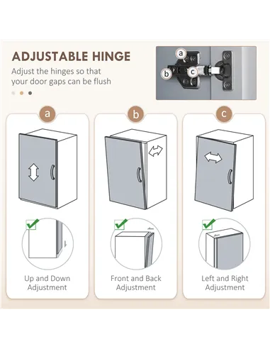 HOMCOM Freestanding Kitchen Cupboard, 4-Door Storage Cabinet with Adjustable Shelves, Modern Kitchen Pantry for Dining Room, 170