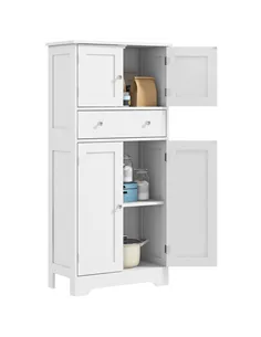 HOMCOM Multi-Storage Freestanding Kitchen Cabinet - White