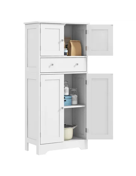 HOMCOM Multi-Storage Freestanding Kitchen Cabinet - White