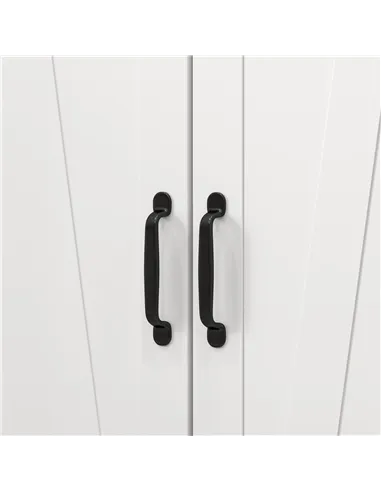 HOMCOM Multi-Storage Farmhouse Style Cabinet - White