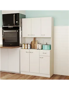 HOMCOM Freestanding Kitchen Pantry Storage Cabinet - White 2