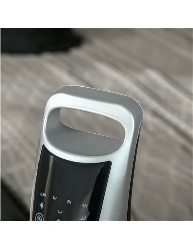 HOMCOM 36'' Freestanding Tower Fan, 3 Speed 3 Mode, 7.5h Timer, 70 Degree Oscillation, LED Panel, 5M Remote Controller, Silver