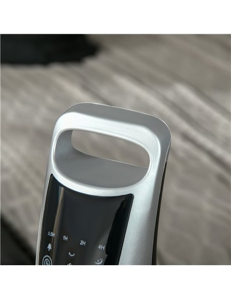 HOMCOM 36'' Freestanding Tower Fan, 3 Speed 3 Mode, 7.5h Timer, 70 Degree Oscillation, LED Panel, 5M Remote Controller, Silver