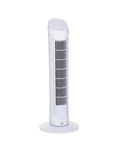 HOMCOM Tower Fan for Bedroom Cooling, 30 Inch Electric 70° Oscillating Fan with 3 Speed Settings, Standing Floor Fan for Home Of