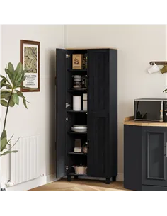 HOMCOM Freestanding Kitchen Cupboard, 4-Door Storage Cabinet with Adjustable Shelves, Modern Kitchen Pantry for Dining Room, 170 2