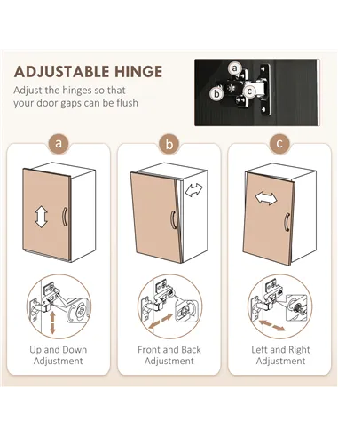 HOMCOM Freestanding Kitchen Cupboard, 4-Door Storage Cabinet with Adjustable Shelves, Modern Kitchen Pantry for Dining Room, 170