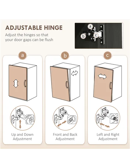 HOMCOM Freestanding Kitchen Cupboard, 4-Door Storage Cabinet with Adjustable Shelves, Modern Kitchen Pantry for Dining Room, 170