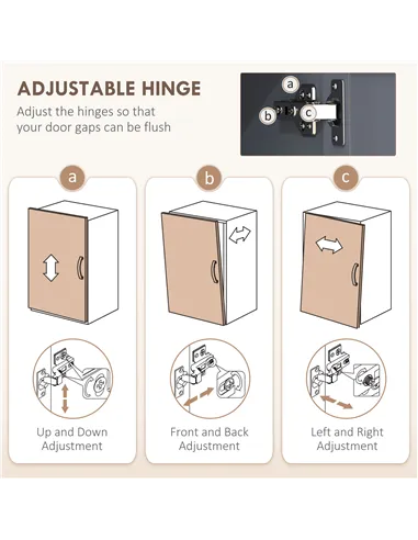 HOMCOM Freestanding Kitchen Cupboard, 4-Door Storage Cabinet with Adjustable Shelves, Modern Kitchen Pantry for Dining Room, 170