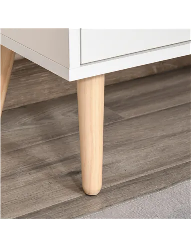 HOMCOM Sideboard Floor Cabinet Storage Cupboard with Drawer for Bedroom, Living Room, Entryway, Brown