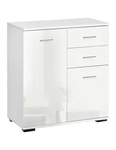 HOMCOM Sideboard, Modern Storage Cabinet with 2 Drawers, 2 Doors and Adjustable Shelf, Kitchen Cabinet for Living Room, Dining R