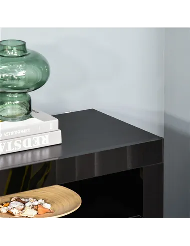 HOMCOM LED Storage Cabinet, Cupboard with High Gloss Front and RGB Lighting, Modern Sideboard for Entryway, Dining Area, Living 