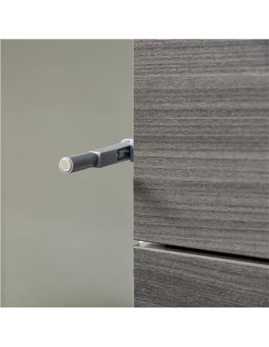 HOMCOM High Gloss Frame Sideboard, Side Cabinet, Push-Open Design with 2 Drawer for Living Room, Bedroom, Grey