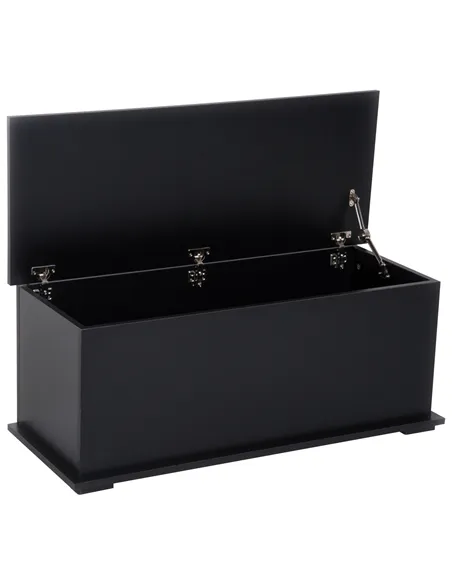 HOMCOM 113L Storage Chest, Storage Box with Flip-Top Lid and 2 Safety Hinges, Storage Trunk for Living Room, Entryway, 100 x 40 