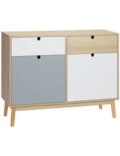 HOMCOM Sideboard, Kitchen Storage Cabinet with Drawers and Door Cupboards for Dining Room, Living Room, Entryway,100W x 40D x 79
