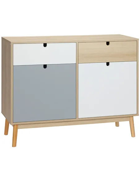 HOMCOM Sideboard, Kitchen Storage Cabinet with Drawers and Door Cupboards for Dining Room, Living Room, Entryway,100W x 40D x 79