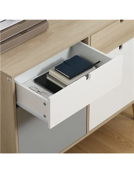 HOMCOM Sideboard, Kitchen Storage Cabinet with Drawers and Door Cupboards for Dining Room, Living Room, Entryway,100W x 40D x 79