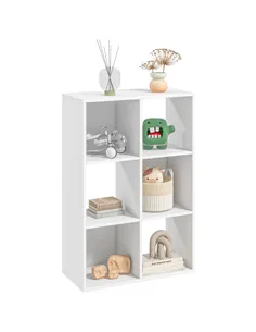 HOMCOM 6-Cube Bookshelf - White