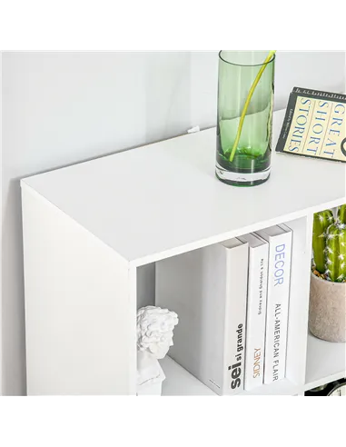 HOMCOM 6-Cube Bookshelf - White
