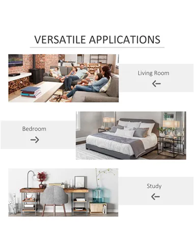 HOMCOM 3-tier 9 Cubes Storage Unit Particle Board Cupboard Bookcase Organiser Home Office Shelves, White