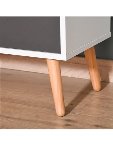 HOMCOM Sideboard Floor Cabinet Storage Cupboard with Drawer for Bedroom, Living Room, Entryway, Grey