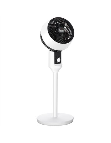 HOMCOM 9'' Air Circulator Fan 3 Speed, 70° Oscillation 90° Vertical Tilt, Carry Handle, Pedestal Fan, Pedestal Fan for Living Ro