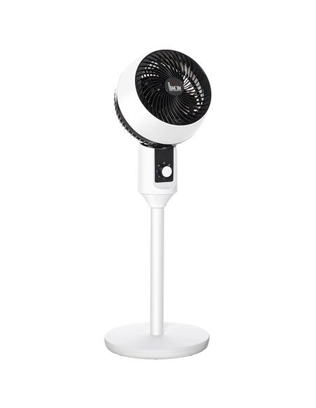 HOMCOM 9'' Air Circulator Fan 3 Speed, 70° Oscillation 90° Vertical Tilt, Carry Handle, Pedestal Fan, Pedestal Fan for Living Ro