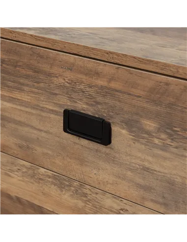 HOMCOM Industrial Sideboard with 3 Drawers, Storage Cabinet, Accent Cupboard with 2 Doors and Adjustable Shelves for Kitchen, Di