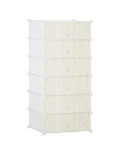 HOMCOM Six Cube Modular Storage Storage Unit - White