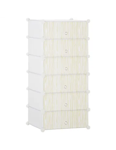 HOMCOM Six Cube Modular Storage Storage Unit - White