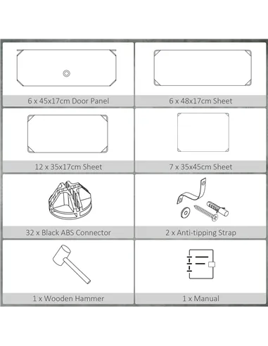HOMCOM Six Cube Modular Storage Storage Unit - White