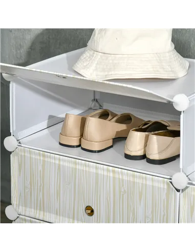 HOMCOM Six Cube Modular Storage Storage Unit - White