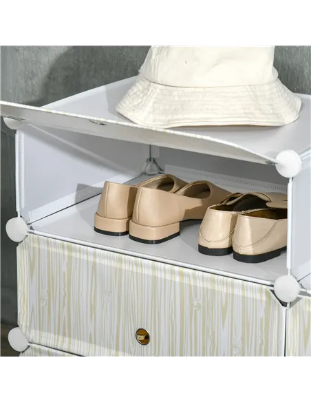 HOMCOM Six Cube Modular Storage Storage Unit - White