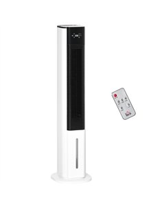 HOMCOM Portable Air Cooler, 6L Tank Humidifier Evaporative Ice Cooling Fan Water Conditioner Unit with 3 Modes, 3 Speed, Remote,